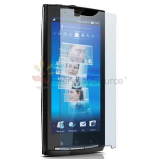 Blk Hard Case+LCD+Chargers For Sony Ericsson Xperia X10  