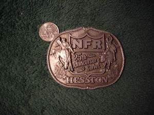 NFR 25th Anniversary Series 1983 Belt Buckle Tag Rodeo  