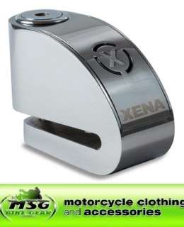 XENA XR1 C MOTORCYCLE DISC LOCK ALARM CHROME 6mm PIN  