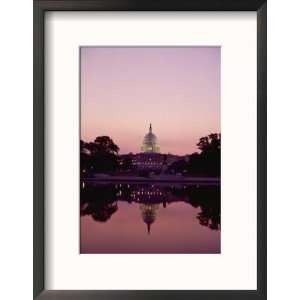 Twilight View of the Capitol and its Image in the Reflecting Pool 