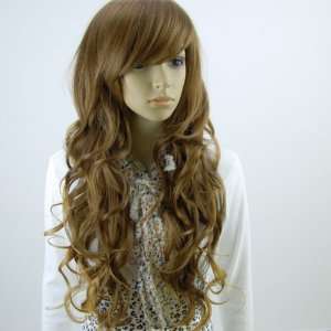 New Womens Long Full Curly/wavy Hair Wig Fashion FP708 Light Brown 