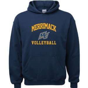  Merrimack Warriors Navy Youth Volleyball Arch Hooded 