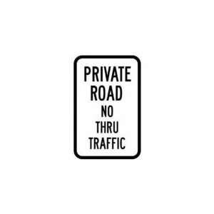    BRADY 115246 Traffic Sign, 18x12, Private Road 