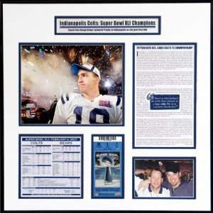 Indianapolis Colts Super Bowl XLI Ticket Frame   Peyton Manning 