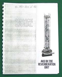 AKG BX 20E BX 20 BX20 Service Manual Reverberation Unit  