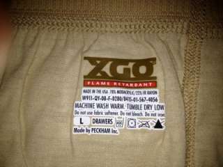 PECKHAM LARGE USMC XGO FROG THERMAL DRAWERS TAN NEW FIRE RESISTANT 