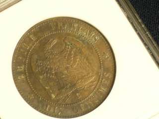 1857 B France 10 Centimes AU Details  