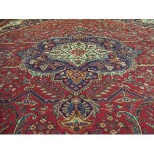 10 X 13 Red Floral Design Handmade Hand Knotted Persian Area Rug G179 