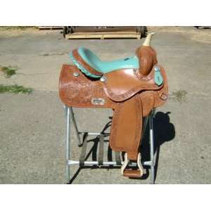  15 Turquoise Ostrich Leather Western Barrel Racer Racing 