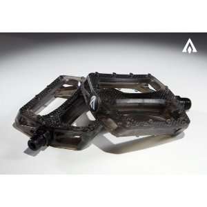  Amber Basic Plastic Pedals   Translucent Black Sports 