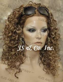 Lace Front WIG Long Curly Wavy Beautiful Blonde mix  