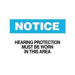 Sign,7x10,hearing Protection   BRADY  Industrial 
