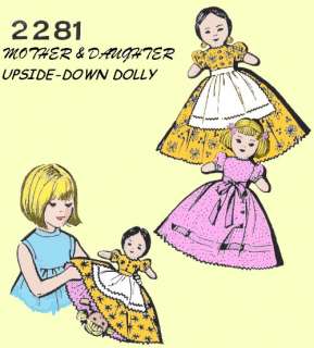 Mother daughter upside down topsy turvy doll pattern  