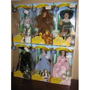  The Wizard of Oz Set of 6 Porcelain Dolls; 7 Dorothy, Wicked Witch 