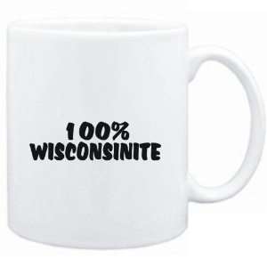  Mug White  100% Wisconsinite  Usa States Sports 