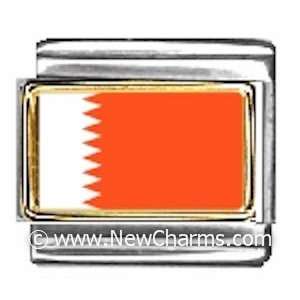  Bahrain Photo Flag Italian Charm Bracelet Jewelry Link 