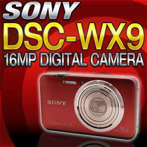 Sony Cyber shot DSC WX9 Digital Camera (Red) DSCWX9/R DSCWX9 R New 
