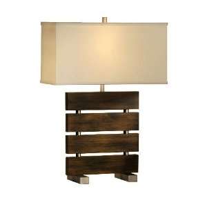     Divide Reclining Table Lamp Dark Wiped Wood