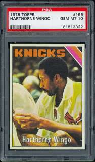 1975 Topps Basketball #166 Hawthorne Wingo, PSA 10 GEM MT .From the 
