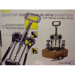  Gourmet Connoisseurs Wine Ensemble   5 Pc. Set/Black 