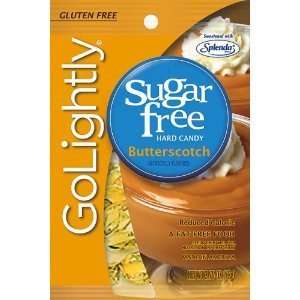 Go Lightly Sugar Free Hard Candy Butterscotch, 2.75 oz bag, (2 PACK 
