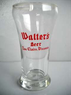 Walters Beer Sham Glass Eau Claire WI Vintage  