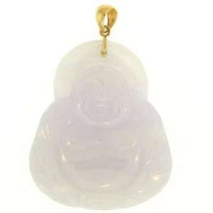  Natural Lavender Jadeite Buddha Pendant Jewelry