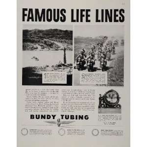 1943 Ad WWII Bundy Tubing Alcon Highway 107th Cavalry 