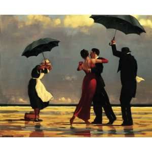 Jack Vettriano 34W by 27H  The Singing Butler CANVAS Edge #1 3/4 