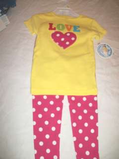 NEW GIRLS CARTERS LOVE MOM DAD PAJAMAS SET 2T 3T 4T  