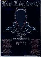 KINGS OF DAMNATION BLACK LABEL SOCIETY metal sign tin  