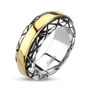   IP Stripe Checkered Cast Ring   Size 10 West Coast Jewelry Jewelry