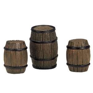   Village Collection Wooden Barrels 3 Piece Set #14634