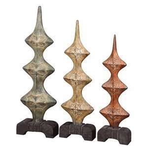  Uttermost Set of 3 Hobnail Table Spires Patio, Lawn 