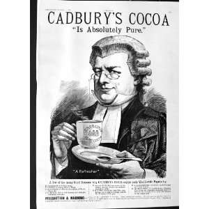  1888 Advertisement Cadburys Cocoa Drinking Chocolate