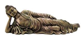 RECLINING BUDDHA STATUE Altar Sculpture Resting Meditating Sleeping 