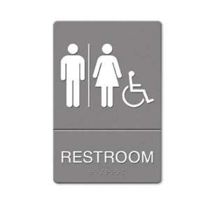 Restroom (Accessible Symbol) ADA Sign   Restroom/Wheelchair Accessible 