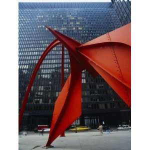 com Close up of a Structure in Front of a Building, Alexander Calder 