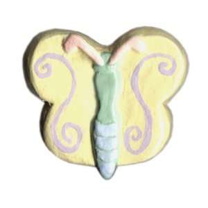  Knob   Butter Yellow Butterfly Knob