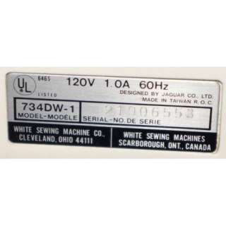 White 734DW Super Lock Electronic Serger + EXTRAS w/ manual  