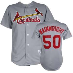 Adam Wainwright Majestic MLB Road Grey Replica St. Louis Cardinals 