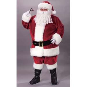  Premium Plush Red Santa Claus Suit Costume Size Xx Large 