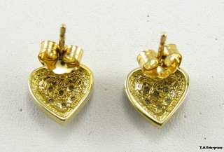 The heart on the earrings is set on a post back and each measures 11 