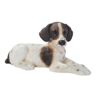 Brown & White Pointer Puppy Dog Statue Design Toscano  