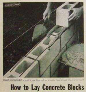 Lay CONCRETE BLOCKS HowTo INFO Cement Block building  