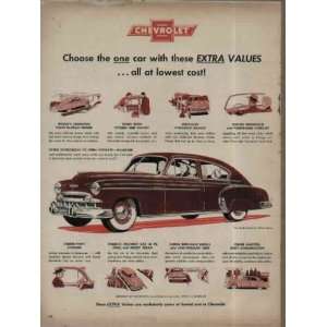  1950 CHEVROLET Fleetline De Luxe 4 Door Sedan Ad, A2572 