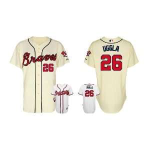  Atlanta Braves Authentic MLB Jerseys #26 Uggla Cream Cool 