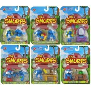  The Smurfs 9 Figures including Jokey, Grouchy, Brainy 