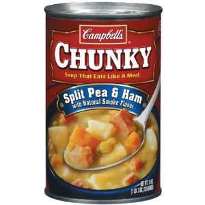 Campbells Chunky Split Pea & Ham Soup 18.8 oz (Pack of 12)  