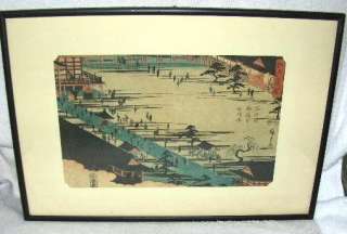 19th c Japanese Woodblock Print by Ando Hiroshige  